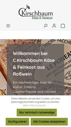 Vorschau der mobilen Webseite www.der-kaese.de, Der Käse, Christoph Kirschbaum