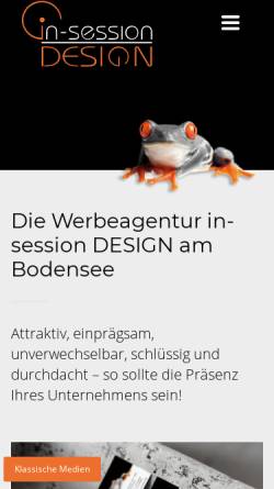 Vorschau der mobilen Webseite www.in-session.de, In-session Design, Christoph Hendreich