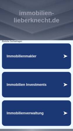 Vorschau der mobilen Webseite www.immobilien-lieberknecht.de, Immobilien und Baufinanzierung Gerhard Lieberknecht