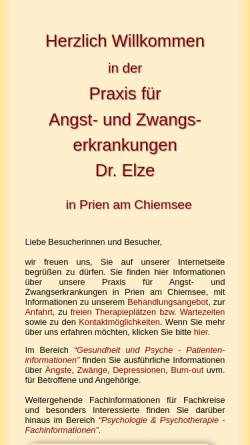 Vorschau der mobilen Webseite dr-elze.de, Dr. Elze - Psychotherapie