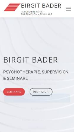 Vorschau der mobilen Webseite www.bibader.de, Birgit Bader
