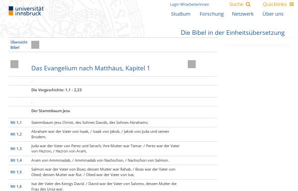 Vorschau von www.uibk.ac.at, Die Geburt Jesu nach Matthäus - Universität Innsbruck