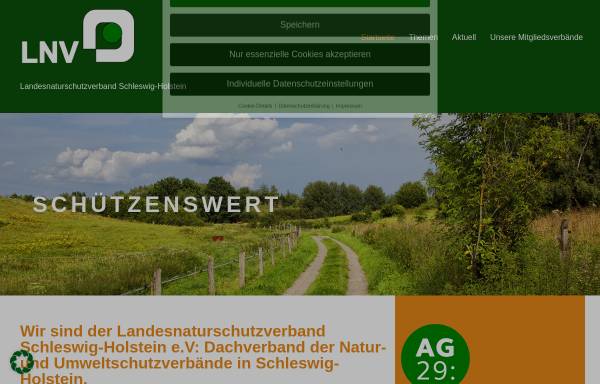 Vorschau von lnv-sh.de, Landesnaturschutzverband Schleswig-Holstein