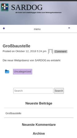 Vorschau der mobilen Webseite www.sardog.eu, Sardog