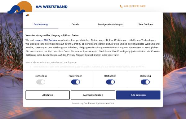 Vorschau von www.am-weststrand.de, Appartementanlage 