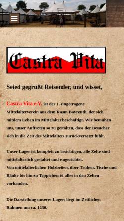 Vorschau der mobilen Webseite www.castra-vita.de, Mittelalterverein aus Eckersdorf Oberfranken