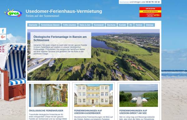 Vorschau von www.usedomer-ferienhaus-vermietung.de, Ferienhaus-Vermietung Lutz Böhm