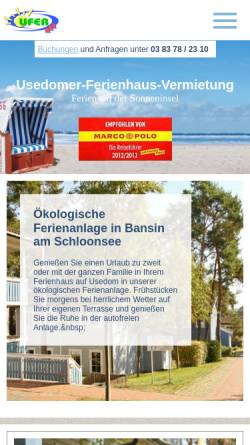 Vorschau der mobilen Webseite www.usedomer-ferienhaus-vermietung.de, Ferienhaus-Vermietung Lutz Böhm