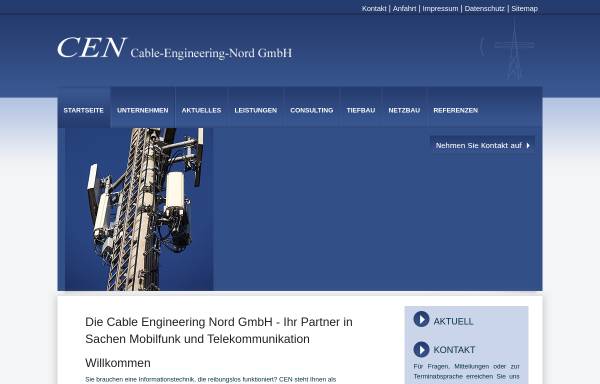 Vorschau von www.cable-engineering-nord.de, Cable Engineering Nord GmbH