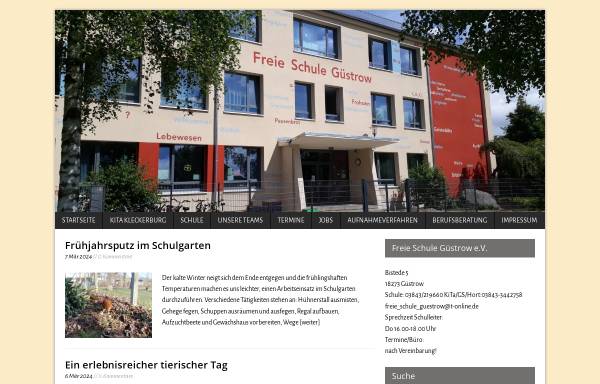Vorschau von freieschuleguestrow.wordpress.com, Freie Schule Güstrow e.V.