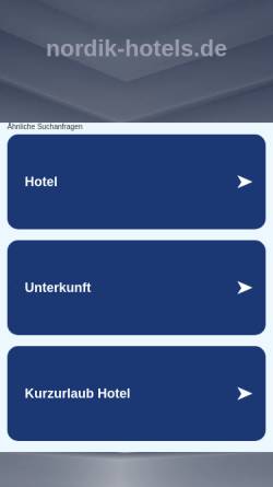Vorschau der mobilen Webseite www.nordik-hotels.de, Nordik-Hotel GmbH