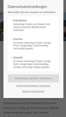 Vorschau der mobilen Webseite www.metallbau-ott.de, Metallbau Ott