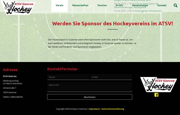 Vorschau von www.guestrowhockey.de, ATSV Güstrow (Hockeyabteilung)