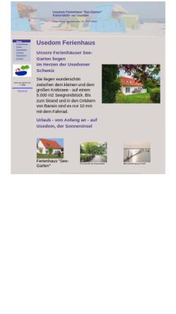 Vorschau der mobilen Webseite www.see-garten.de, Ferienhäuser See-Garten