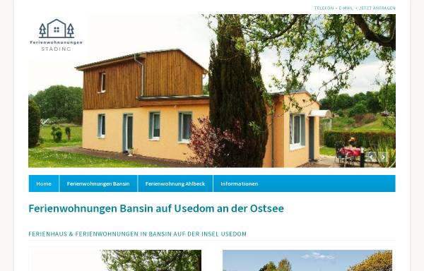 Vorschau von www.inselusedom-urlaub.de, Ferienwohnungen Anett Städing