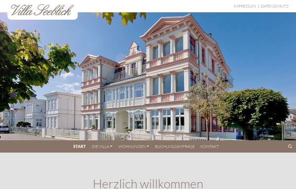 Vorschau von www.villa-seeblick.de, Urlaubsunterkünfte in der Villa Seeblick