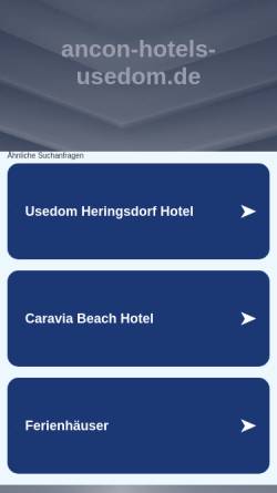 Vorschau der mobilen Webseite www.ancon-hotels-usedom.de, Ancon Hotels