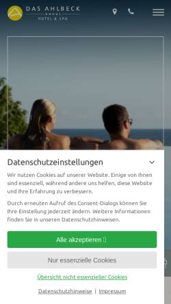 Vorschau der mobilen Webseite www.das-ahlbeck.de, Hotel Das Ahlbeck & Spa