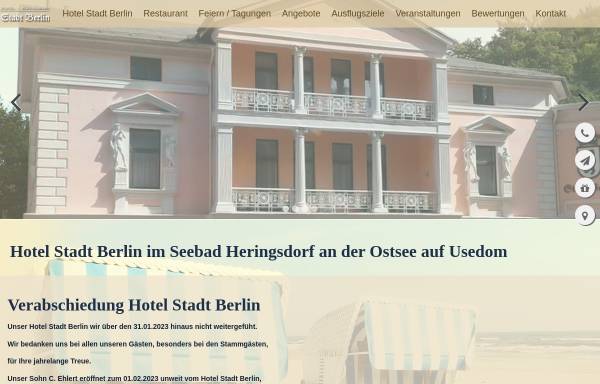 Vorschau von www.hotel-stadtberlin.de, Hotel Stadt Berlin