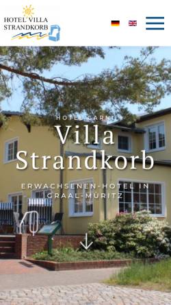 Vorschau der mobilen Webseite www.villa-strandkorb.de, Villa Strandkorb