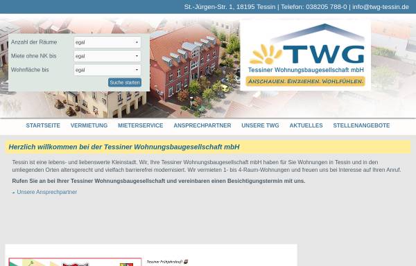 Vorschau von www.twg-tessin.de, Tessiner Wohnungsbaugesellschaft