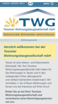 Vorschau der mobilen Webseite www.twg-tessin.de, Tessiner Wohnungsbaugesellschaft