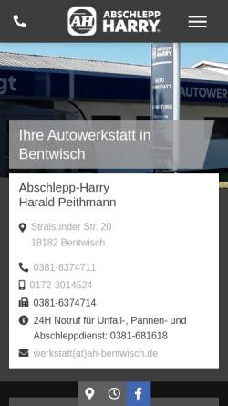 Vorschau der mobilen Webseite www.abschlepp-harry.de, Abschlepp-Harry