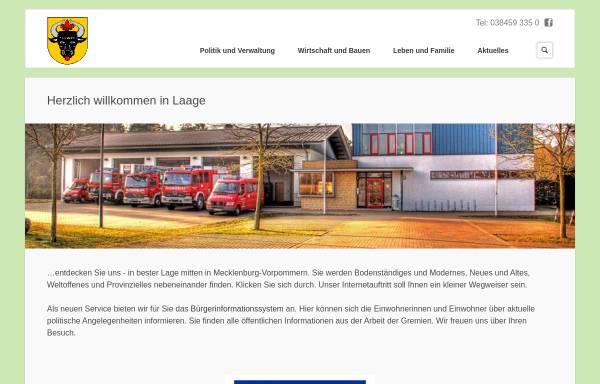 Vorschau von www.stadt-laage.de, Stadt Laage