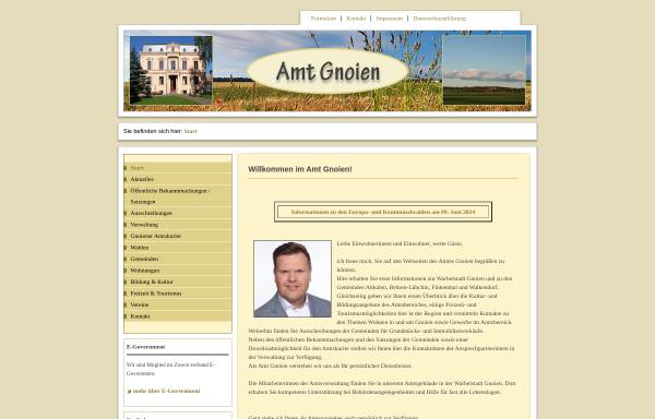 Vorschau von www.amt-gnoien.de, Amt Gnoien