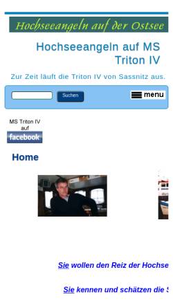 Vorschau der mobilen Webseite www.triton4.de, Fahrgastschifffahrt Krause
