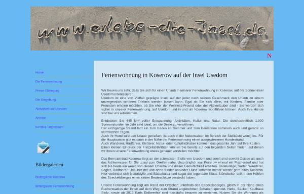 Vorschau von www.erlebe-die-insel.de, Ferienwohnung Bartel