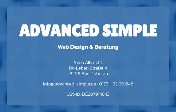 Vorschau von www.advanced-simple.de, Advanced Simple - Webentwicklung & Internet-Marketing