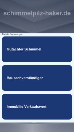 Vorschau der mobilen Webseite www.schimmelpilz-haker.de, Bauservice Haker
