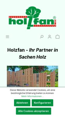 Vorschau der mobilen Webseite www.holzfan.de, Greifswalder Holzkontor GmbH