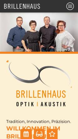 Vorschau der mobilen Webseite www.brillenhaus-greifswald.de, Brillenhaus