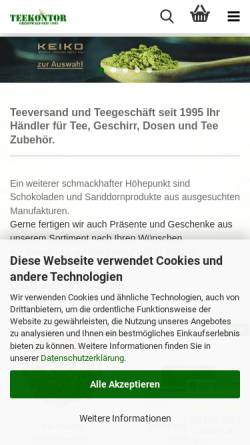 Vorschau der mobilen Webseite www.teekontor-greifswald.de, Teekontor