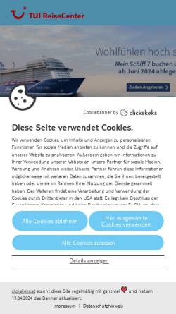 Vorschau der mobilen Webseite www.gryps-reisen.de, TUI-Reisecenter Gryps Reisen