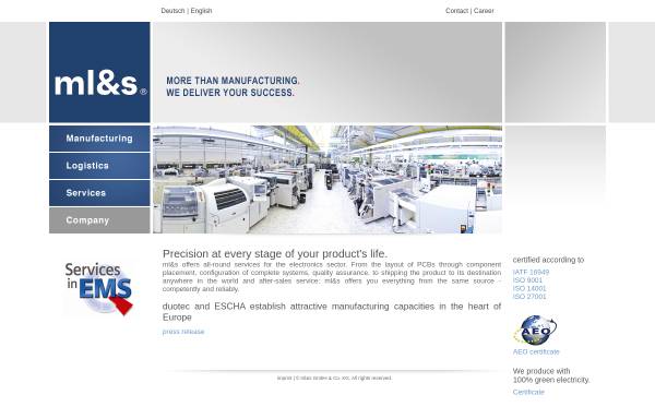 ml&s Manufacturing, Logistics and Services GmbH und Co. KG