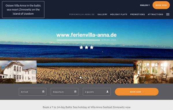 Vorschau von www.ferienvilla-anna.de, Ferienunterkünfte Steffen