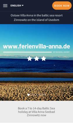 Vorschau der mobilen Webseite www.ferienvilla-anna.de, Ferienunterkünfte Steffen