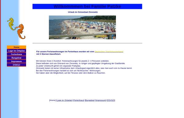 Vorschau von www.usedom-und-urlaub.de, Ferienwohnung Patzke
