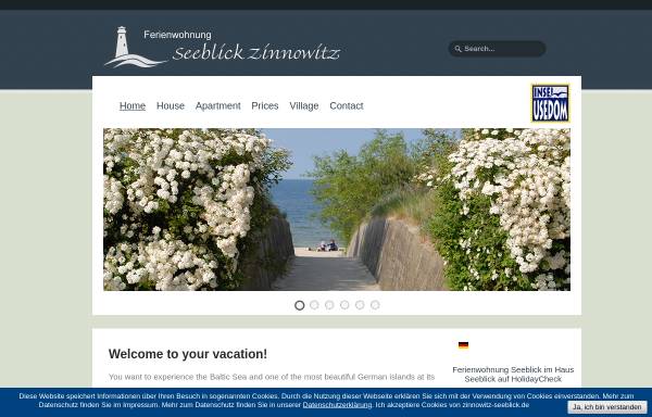 Vorschau von www.zinnowitz-seeblick.de, Ferienwohnung im Haus Seeblick