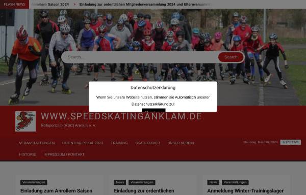 Vorschau von www.speedskatinganklam.de, RSC Anklam