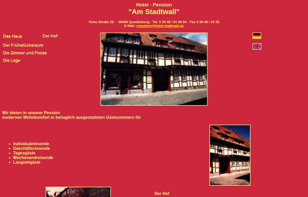 Vorschau von www.hotel-stadtwall.de, Hotel Am Stadtwall