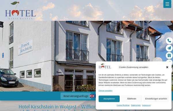 Vorschau von www.hotel-kirschstein.de, Hotel und Restaurant Kirschstein