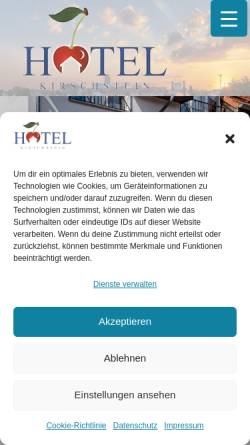 Vorschau der mobilen Webseite www.hotel-kirschstein.de, Hotel und Restaurant Kirschstein