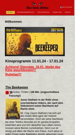 Vorschau der mobilen Webseite www.kino-anklam.de, Kino-Center