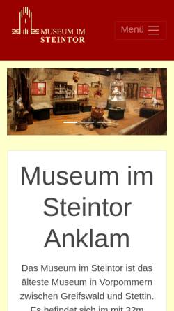 Vorschau der mobilen Webseite museum-im-steintor.de, Museum im Steintor