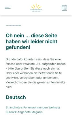 Vorschau der mobilen Webseite www.schoener-inseln.de, Zinnotel Hotels und Ferienwohnungen GmbH