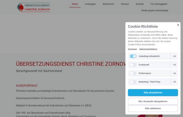 Deutsch-Polnischer Übersetzungsdienst Christine Zornow